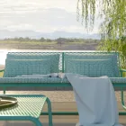 Divan metalik për kopshtin modern me cilësi të lartë Prodhuar në Itali - Karol Viadurini