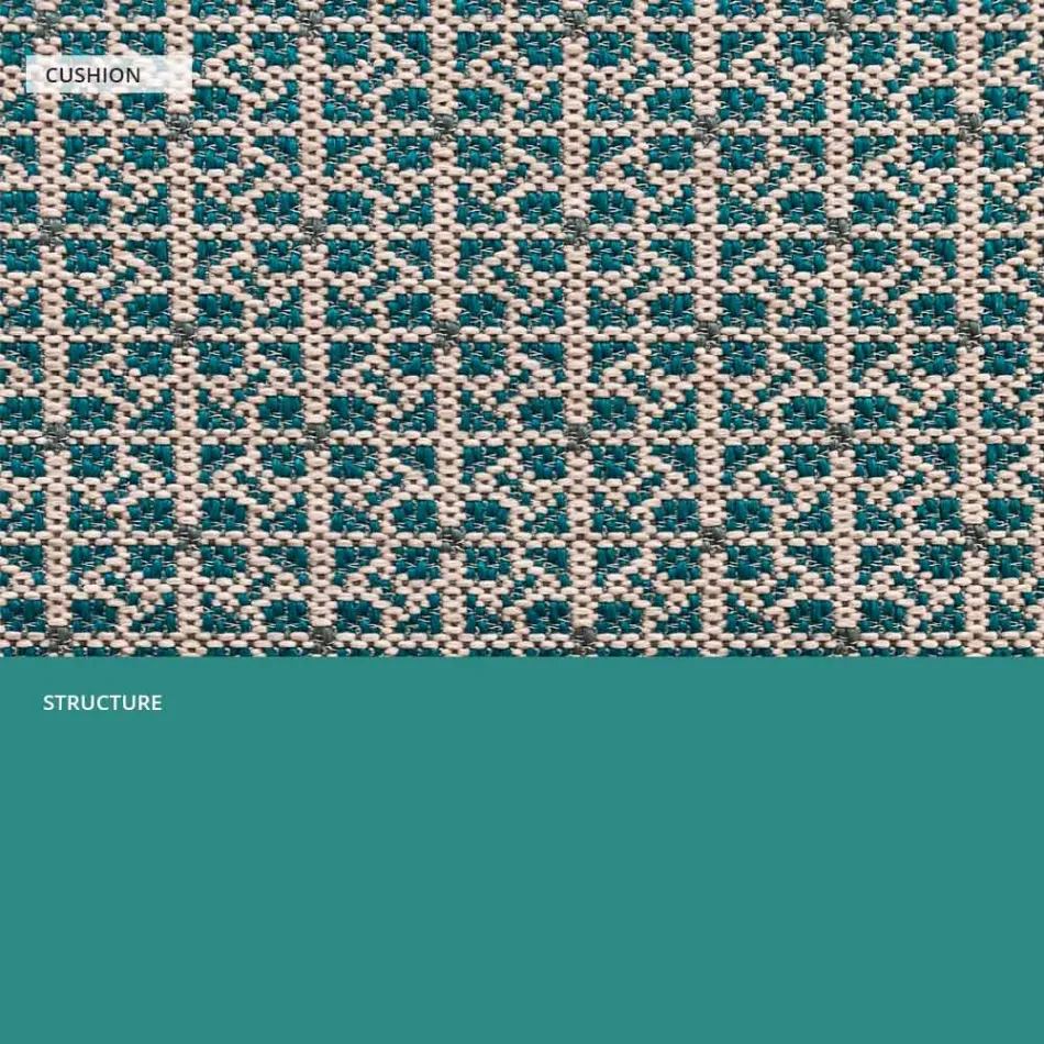 Divan metalik për kopshtin modern me cilësi të lartë Prodhuar në Itali - Karol Viadurini