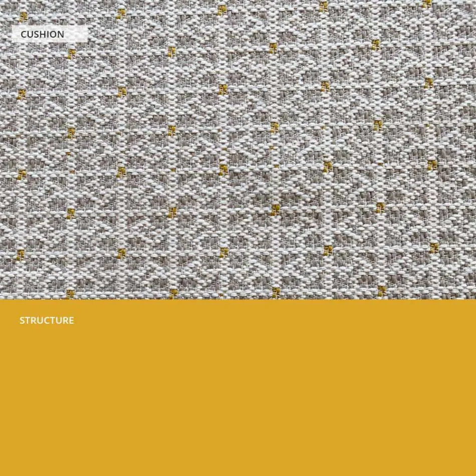 Divan metalik për kopshtin modern me cilësi të lartë Prodhuar në Itali - Karol Viadurini