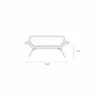 Made in Italy Cesare lëkure imitimi prej lëkure divan që pret Viadurini