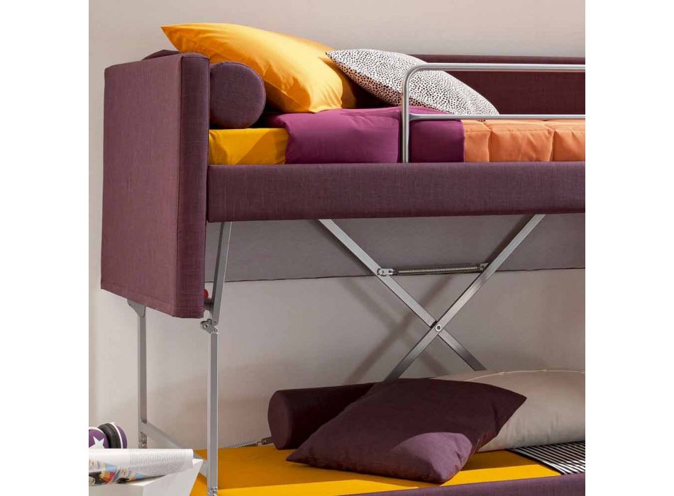 Divan me krevat marinari me dizajn i mbuluar në pëlhurë Made in Italy - Gretel Viadurini