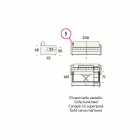 Divan me krevat marinari me dizajn i mbuluar në pëlhurë Made in Italy - Gretel Viadurini