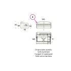 Krevat divani modern me marinari me pëlhurë kafe prodhuar në Itali - Pont Viadurini