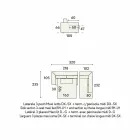 Krevat divani këndor me pëlhurë ngjyrë bezhë Prodhuar në Itali - Ortensia Viadurini