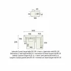 Krevat divani këndor me pëlhurë ngjyrë bezhë Prodhuar në Itali - Ortensia Viadurini