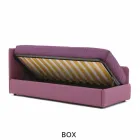 Dizenjo krevat divani në lëkurë të lëvizshme prodhuar në Itali - Rallo Viadurini