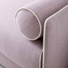 Krevat divani me pëlhurë rozë të zbehtë me kufi të bardhë të prodhuar në Itali - lulekuqe Viadurini