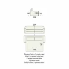 Krevat divani dyshe me pëlhurë dizajni prodhuar në Itali - Anemone Viadurini