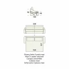 Shtrati modern me divan i veshur me susta prodhuar në Itali Pëlhurë me dy ngjyra - Begonia Viadurini