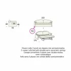 Krevat divani modern i veshur me pëlhurë dyngjyrësh prodhuar në Itali - Kayla Viadurini