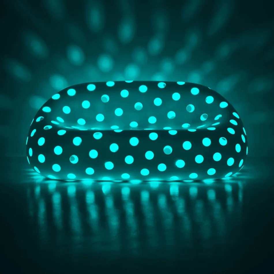 Divan i ndritshëm në natyrë në polietileni me LED të prodhuar në Itali - Asso Viadurini