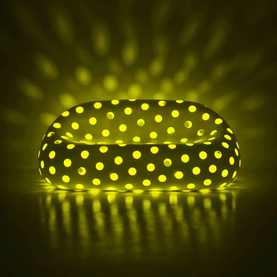 Divan i ndritshëm në natyrë në polietileni me LED të prodhuar në Itali - Asso Viadurini