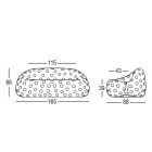 Divan i ndritshëm në natyrë në polietileni me LED të prodhuar në Itali - Asso Viadurini