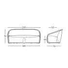 Divan i Kopshtit Bright në Polietileni me LED Made in Italy - Korrik Viadurini