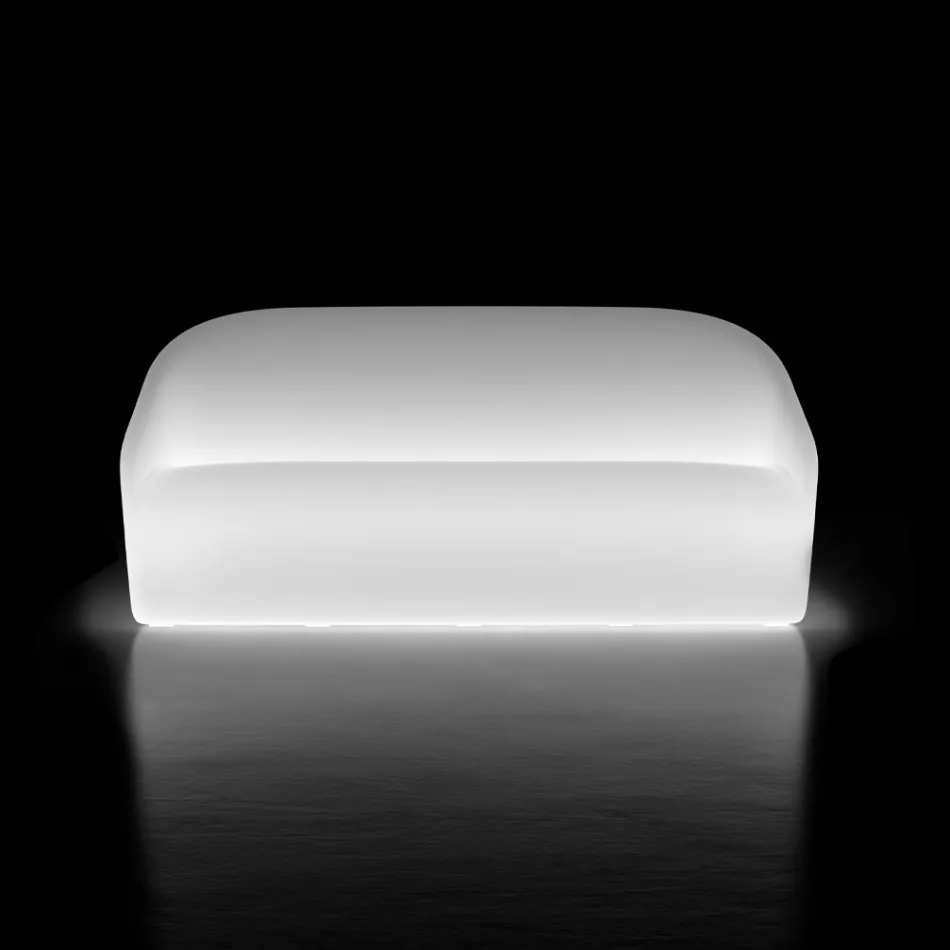 Divan i Kopshtit Bright në Polietileni me LED Made in Italy - Korrik Viadurini