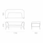 Divan modern për modelin e jashtëm ose të brendshëm të heqshëm të prodhuar në Itali - Carmine Viadurini