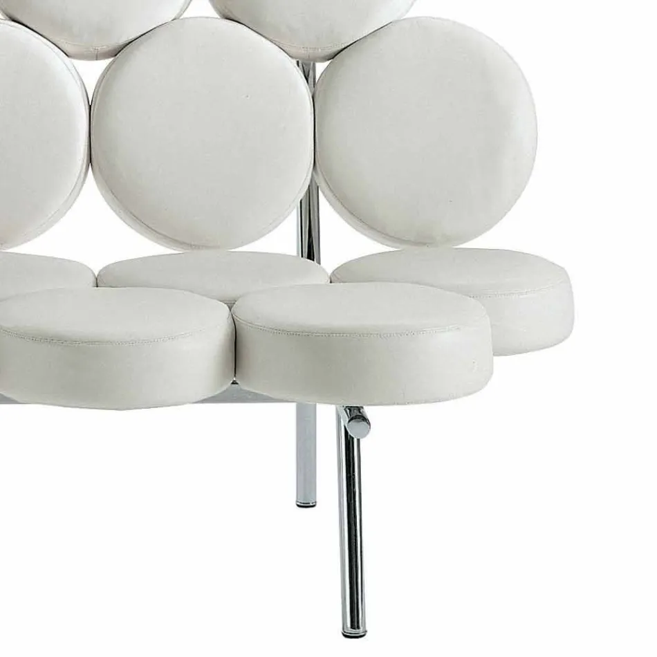 Divan prej lëkure moderne me strukturë luksoze të prodhuar në Itali - Arthur Viadurini