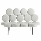 Divan prej lëkure moderne me strukturë luksoze të prodhuar në Itali - Arthur Viadurini