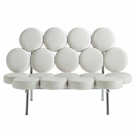 Divan prej lëkure moderne me strukturë luksoze të prodhuar në Itali - Arthur Viadurini