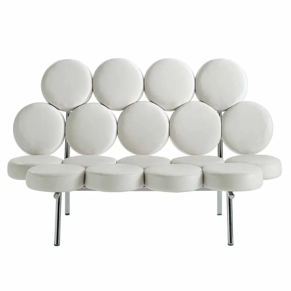 Divan prej lëkure moderne me strukturë luksoze të prodhuar në Itali - Arthur Viadurini