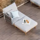 Divan Modular Kopshti me 2 Mbështetëse me Litar - Bellatrix Viadurini