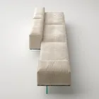 Saphir - Divan Modern Modular me Bazë Qelqi, Prodhuar në Itali Viadurini