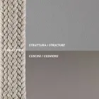 Divan në natyrë prej çeliku të madhësive të ndryshme dhe jastëkëve të përfshirë Made in Italy - Bronn Viadurini