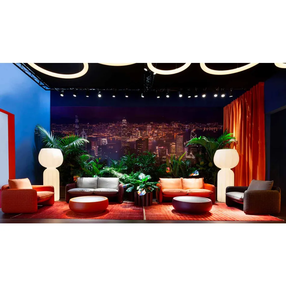 Divan i jashtëm 2 vendësh në pëlhurë ose lëkurë - Mara by Slide Viadurini