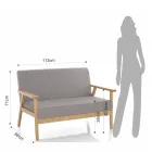 Divan prej druri të fortë pishe - ksenon Viadurini