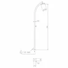 Dush i jashtëm me çezmë çeliku inox prodhuar në Itali - Yuki Viadurini