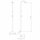 Dush çeliku kopsht me rubinet me kohë prodhuar në Itali - Norton Viadurini