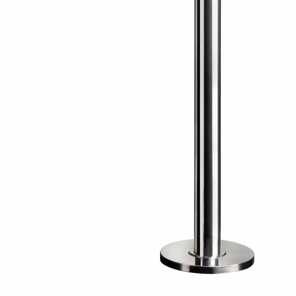 Dush kopshtesh prej çeliku inox me kokë dushi të rrumbullakët prodhuar në Itali - Norton Viadurini