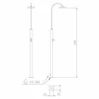 Dush kopshtesh prej çeliku inox me kokë dushi të rrumbullakët prodhuar në Itali - Norton Viadurini