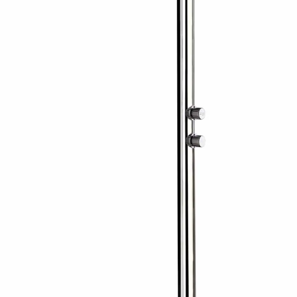 Dush kopshti në çelik të pandryshkshëm të kromuar me rondele këmbësh Prodhuar në Itali - Modeo Viadurini