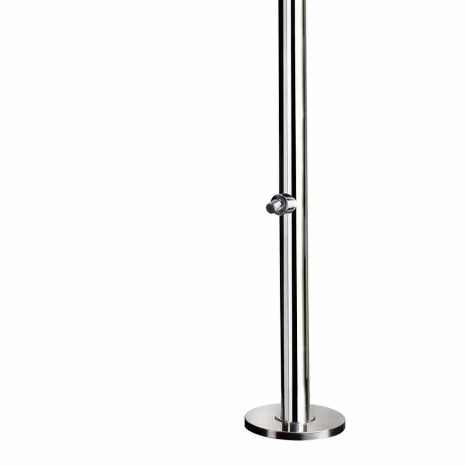 Dush kopshti në çelik të pandryshkshëm të kromuar me rondele këmbësh Prodhuar në Itali - Modeo Viadurini