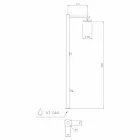 Dush i jashtëm prej çeliku të pandryshkshëm me rubinet me kohë i prodhuar në Itali - Modeo Viadurini