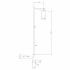 Dush i jashtëm në çelik të pandryshkshëm të kromuar me mikser të prodhuar në Itali - Modeo Viadurini