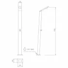 Dush kopsht diellor në çelik me avion ujëvarë prodhuar në Itali - Werner Viadurini