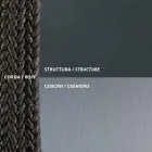 Karrige lëkundëse 2 vendëshe në metal dhe litar me sedilje prej pëlhure Prodhuar në Itali - Mari Viadurini