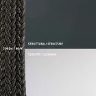 Karrige lëkundëse 2 vendëshe në metal dhe litar me sedilje prej pëlhure Prodhuar në Itali - Mari Viadurini