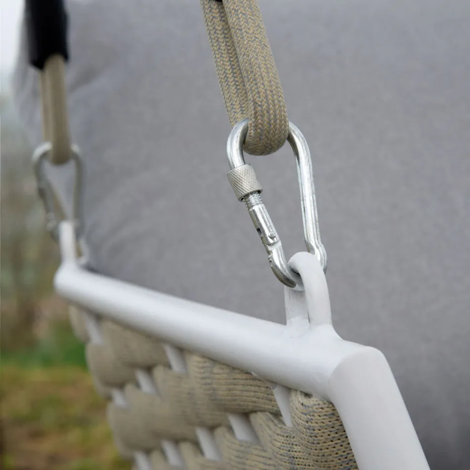 Lëkundje dhe sedilje prej alumini për kopsht me jastëkë kundër ujit - Plazh Viadurini