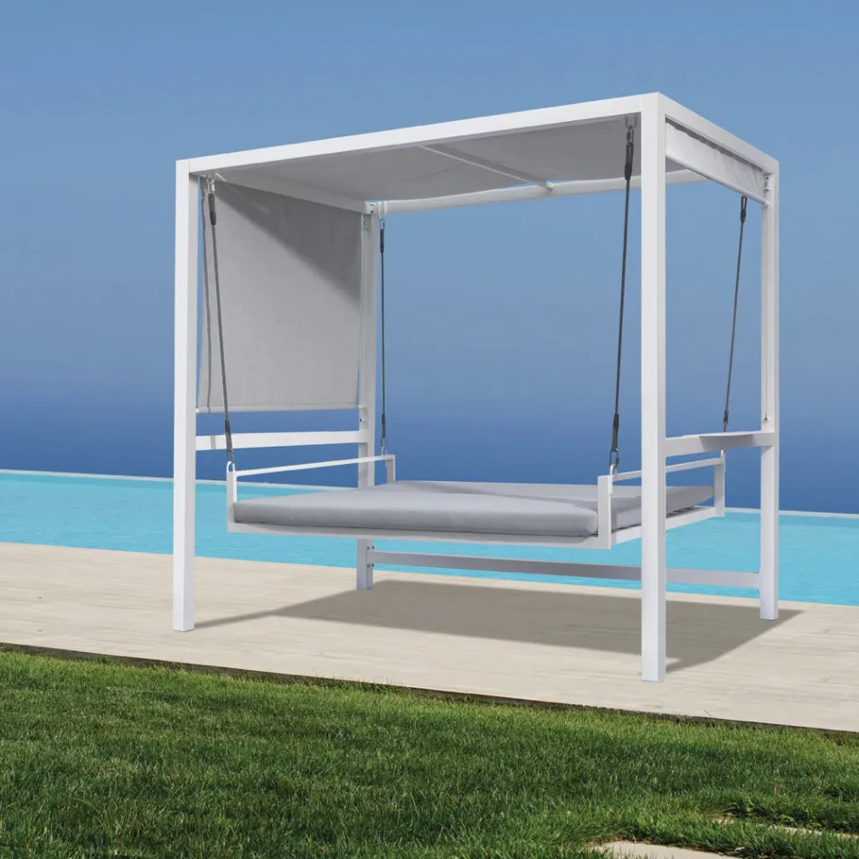 Lëkundje e varur e kopshtit E bërë nga alumini i lyer - Brokartë Viadurini