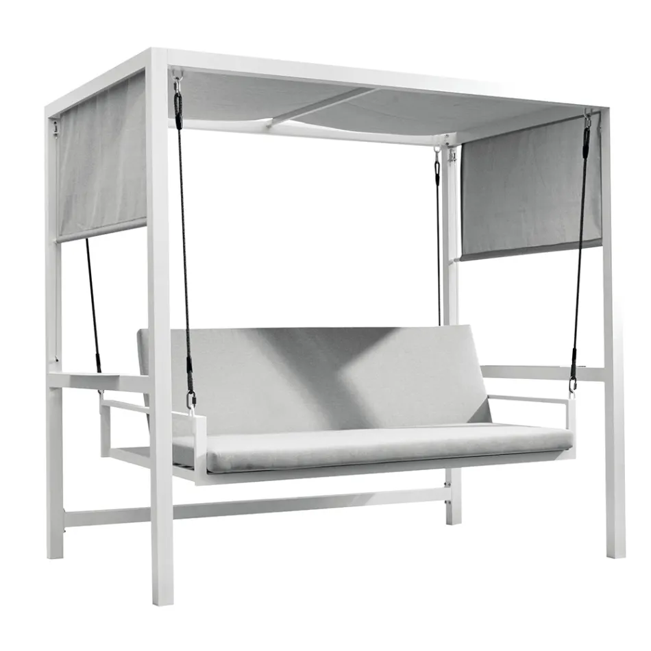 Lëkundje e varur e kopshtit E bërë nga alumini i lyer - Brokartë Viadurini