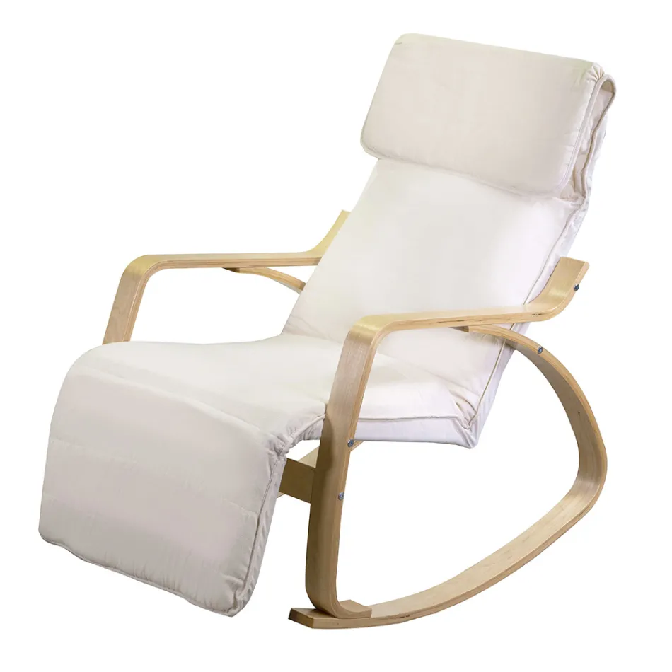 Lëkundje për ambiente të brendshme E punuar me dru dhe pëlhurë thupër - Abissi Viadurini