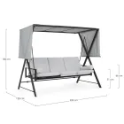 Swing Convertible në një shtrat për kopshtin në çelik dhe pëlhurë - Kujtoni  Viadurini