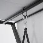 Swing Convertible në një shtrat për kopshtin në çelik dhe pëlhurë - Kujtoni  Viadurini