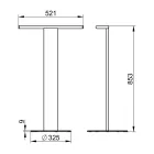 Lavaman dopio mbajtës peshqiri në këmbë me ngjyrë alumini të bardhë ose të zi - Alcade Viadurini