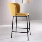 Dy Stole të Veshura me Tapiceri Pëlhure me Kornizë Metalike të Lyer - Miraggio Viadurini