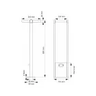 Dritë diellore të jashtme LED me alumin të bardhë ose të zi Mat - Agorio Viadurini