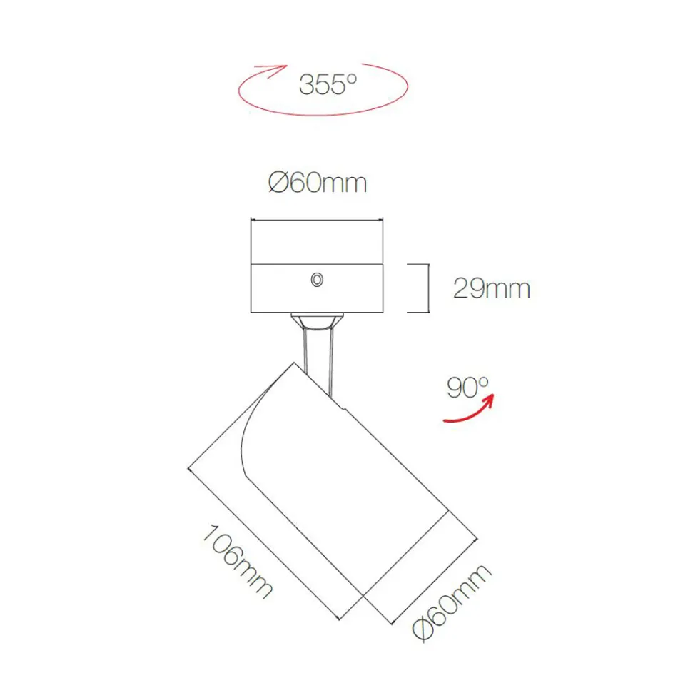 Dritë tavani e rregullueshme në alumin e bardhë, 4 copë - Lazzaro Viadurini